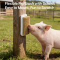 2Pcs Pig Enrichment Toys, Mini Pig Self Cleaning Brushes with Anti Slip Grip & Dual Hanging Holes, Encourages Natural Be