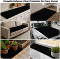 Black Cat Scat Mat 8 Pack, Cat Deterrent Mat, Interlocking Spike Mat for Cats and Dogs, Indoor Outdoor Pet Training Mat 