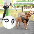 Exceptional 360 Anti-Tangle & No Pull 5-Way Dog Leash - 5 Handle & Reflective for Safety & Convenience (Green, Medium Do