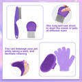 VCZONE 8 Pcs Small Animal Grooming Kit, Rabbit Grooming Kit with Pet Nail Clipper and File, Flea Comb, Pet Shampoo Bath 