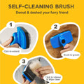 Deshedding Dog Brush for Shedding – Self Clean Cat Brush Deshedding & Grooming Tool for Long Haired and Short Haired Dog