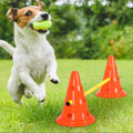 Dog Agility Hurdle Cone Set Dog Agility Course Backyard Set with Height Adjustable Include 12 Cones 6 Rods Training Equi