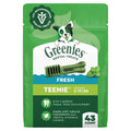 Greenies Dog Treats Veterinarian-Recommended Natural Dental Treats for Dogs, Teenie Size, Fresh Flavor, 12 oz. Pack, 43 Count