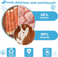 Dog Treats Chicken Wrapped Rawhide Rolls Healthy Dog Chews Long Lasting1 lb/454g (Pack of 2)