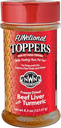 Northwest Naturals Freeze-Dried Beef Liver with Turmeric - Functional Topper for Dogs and Cats - Healthy, Limited Ingred