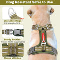 No Pull Dog Harness - Adjustable Reflective Dog Vest with Metal Snap, Soft Breathable Mesh No Choke Puppy Harness, Easy 