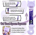 6 PCS Pet Feeding Set | 1 Cat Treat Spoon Squeeze for Cat Strip, 1 Opener Spatula & Stainless Steel Spoon for Pet Wet Fo