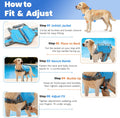 VIVAGLORY Dog Life Vest High Buoyancy Dog Swim Vest, S