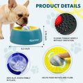 Dog Bowls, Slow Feeder Dog Bowls with Rolling Ball, Non-Slip Base