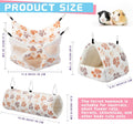 Abbylike 9 Pieces Rat Hammock 3 Tier Guinea Pig Ferret Hammocks Small Pet Hanging Tunnel Glider Toy Guinea Pig Ferret Hi