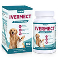 inqigi Ivermect Tablets for Dogs, Monthly Heart Health & Cardiovascular Support, Promotes Circulation & Energy, Canine Wellness Supplement, High Purity Formula, 100 Tablets