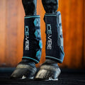 Horseware Ice-Vibe Leg Wraps, Black/Aqua, Full