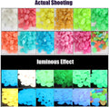 QIAONIUNIU 100 Pcs New Colorful Glow in The Dark Pebbles Stones Rocks for Fish Tank Aquarium Garden Walkway