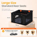 Buatis Large Dog Car Seat Cover with Dog Bed Mat for Back Seat Half - Single Seat Travel Hammock Extender, Waterproof Hard Bottom for Medium & Large Dogs, Car SUV Truck Vehicle