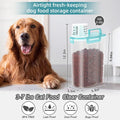 3-5Lbs Airtight Small Dog Cat Pet Food Storage Container (Clear Blue 2Pack)
