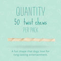 Better Belly Fresh Breath Twist Stick Highly Digestible Dog Treat, 50 Count