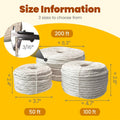 Natural Sisal Rope for Cat Tree and Scratching Post, 3/16 Inch x 100ft
