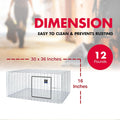 Pet Lodge® Wire Rabbit Hutch | Rust Resistant Galvanized Wire Mesh | Easy to Assemble Stackable Rabbit Cage | Made in US