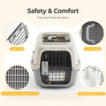 NEWBULIG 23" Hard-Sided Dog Carrier, Plastic Cat & Dog Crate, 4-Sided Ventilation Travel Pet Kennel, Top & Front Door Ac