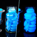 Landical 100 Pcs Glow in the Dark Rocks for Garden,Dark Blue,1.8 Inch