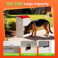 KHEARPSL Galvanized Automatic Dog Feeder Large Breed Dog Food Dispenser for Large Dogs, 25lbs Outdoor Pets Feeder Gravity Food Feeder