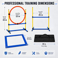 Dog Agility Equipment - Dog Obstacle Course Backyard Set - Puppy Agility Training Equipment Starter Kit with Adjustable 