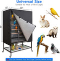 LWFCOEE Bird Cage Cover, 33”L×23”W×41”H Large Birdcage Covers for Night, Waterproof Heavy Duty Cage Covers for Parrot Pa
