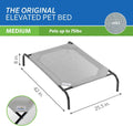 Coolaroo Original Elevated Dog Bed - Breathable Off-The-Ground Pet Bed with Cooling Fabric, Joint Relief & Moisture-Resi