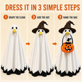 23 Inch Halloween Ghost Goose Costume Porch Lawn Outdoor Decor