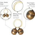 KITTAIL Copper Bells for Dog Collars with Snap Clips - Dog Bells to Go Outside,Made of Pure Copper for Dogs/Cat - Clear Sound & No Rust - Know Where Your Pet