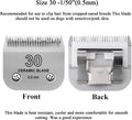 Detachable Pet Dog Grooming Clipper Ceramic Blade,Compatible with Andis Size 30 Cut Length 1/50"(0.5mm),Compatible with 