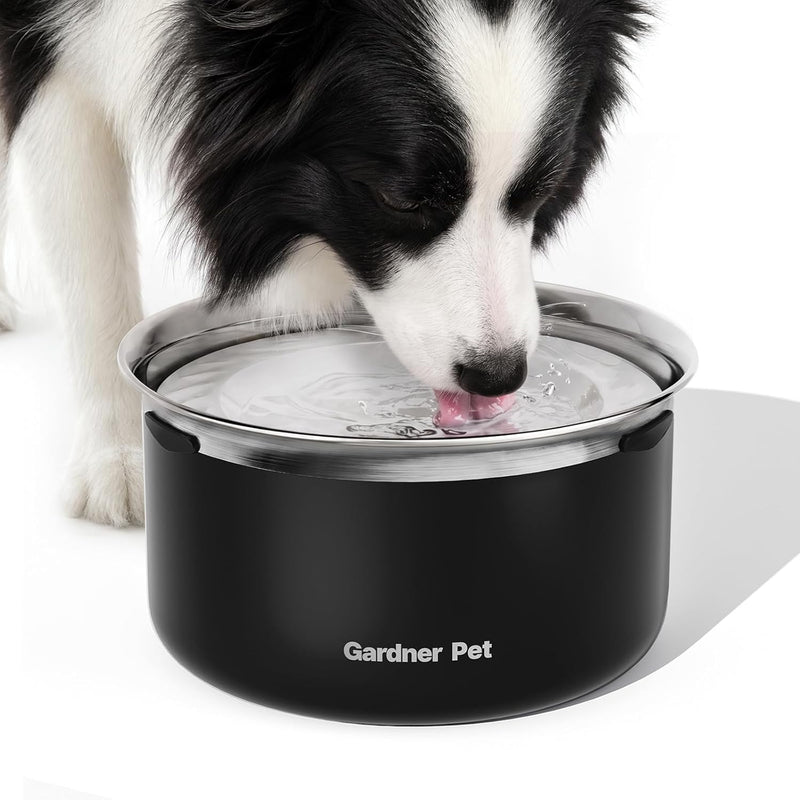 Gardner Pet Dog Bowls 1 Gallon (3.85L) Stainless Steel Dog Water Bowl