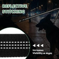 LEOSASA Double Dog Leash for 2 Dogs - No Tangle 360°Swivel Splitter with Reflective Stitching, Adjustable Length and Stretchy Shock-Absorbing Comfort, for Small/Medium Dogs Walking Training (S(2.0cm)
