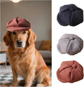 SEIS 3 Pcs Dog Berets Fashion Pet Hat French Artist Cat Cap Baseball Cap for Party Birthday Wedding Photo