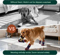 Kuoser Non Slip Dog Socks for Hardwood Floors, Dog Grippy Socks, Brown, XL