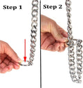 Chain Choke Collar for Dogs, Metal Slip Link Training Heavy Duty Dog Collar Martingale Puppy Collars for XXS XS Small Me