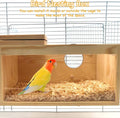 PINVNBY Large Natural Wood Parakeet Nesting Box Budgie Breeding Box Acrylic Bird Nest for Cage Transparent Panoramic for