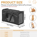 Petsfit Airline Approved Pet Carrier for Small Cats, 16.5x8.6x11 TSA Approved Carrier, with Removable Dual-Sided Padding (2-Way Placement) - Fits Under Most Airplane Seats, Escape Proof (Black)