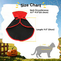LESYPET Cat Halloween Costume Vampire Cape Pet Halloween Devil Cloak Cosplay for Kitten
