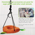 Hamiledyi 5PCS Hamster Hammock Sugar Glider Hammock Set Sugar Glider Cage Accessories Toys Small Animals Hanging Bed Hid