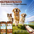 GPS Dog Collar Fence System with Free App, Electric Wireless Dog Fence