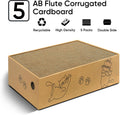 AGYM Cat Scratcher, 5 Packs in 1 Cardboard Box Cat Scratching Pad for Indoor Cats and Kitten, Cat Scratch Pad to Protect Furniture, Large Size