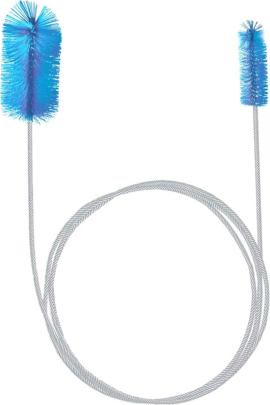 SunGrow Aquarium Filter Brush, 61" Stainless Steel Spring Long Flexible Tube, Pipe Brush for Hose, U-Shape and Bent Pipe