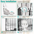 kathson Rabbit Water Bottle, 17oz Hanging Water Fountain Automatic Dispenser No Leak WaterFeeder for Bunny Chinchilla Gu