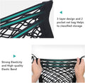 Dog Car Net Barrier 3 Layer 15.7''×13.7'' with Auto Safety Mesh Organizer, Stretchable Storage Bag Backseat Mesh Univers