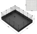 LANGXUN 16pcs Small Animal Playpen with Door, Waterproof Mat