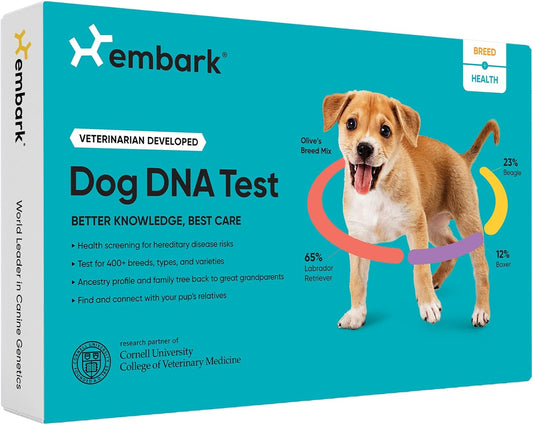 Embark Breed & Health Dog DNA Test - 400+ Breeds, 270+ Health Conditions, Allergy Risk Score, Relatives, and More
