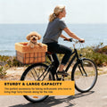 Xixter Pet Bike Basket Liner Comfortable and Warm with Easy Installations,Outer Layer Made of Short Plush Material(Bike Basket Not Included)