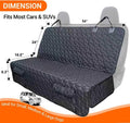 Meginc Dog Car Seat Cover-Waterproof Bench Back Seat Protector for SUV&Cars