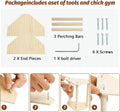 YLSURNY Baby Chicken Perch Strong Pine Wooden Chick Jungle Gym Roosting Bar, New-gen Durable Chicken Perch Toys for Coop and Brooder 7.9 X 6.9 X 4.14’’ Chicken Perch(Can be Used for Baby Turkeys)
